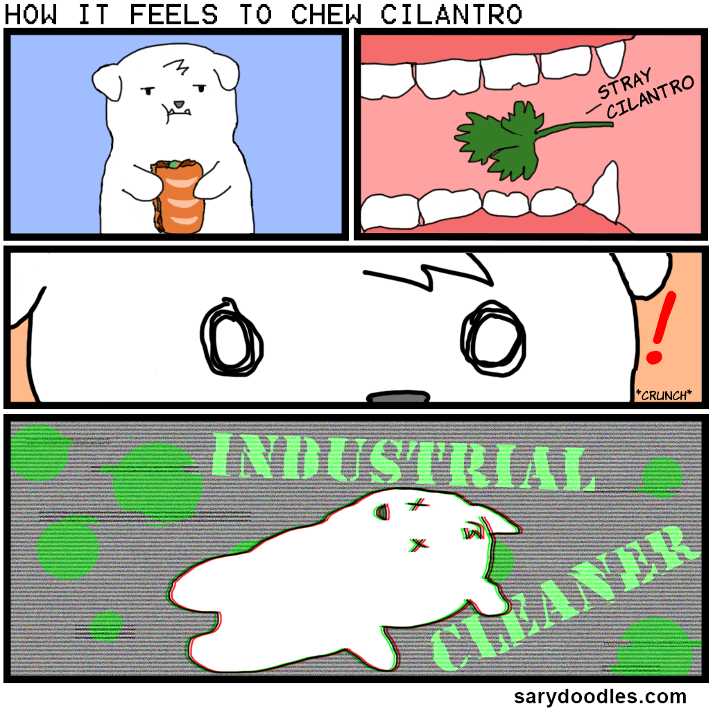 How It Feels to Chew Cilantro